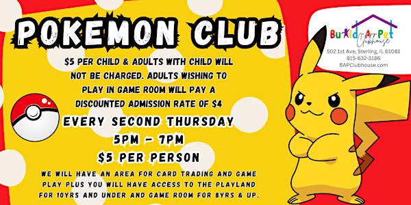 BAP Pokemon Club Tickets, Multiple Dates